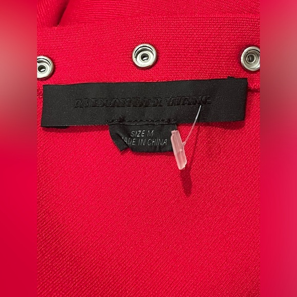 ALEXANDER WANG Snap Trimmed Asymmetrical Bodycon Long Sleeve Mini Dress M 8 $795 - Picture 10 of 11